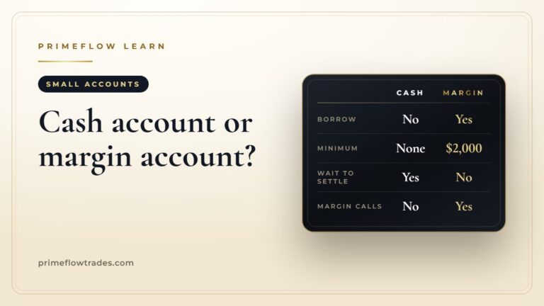 Cash account or margin account: borrowing, minimums, settlement and margin calls compared