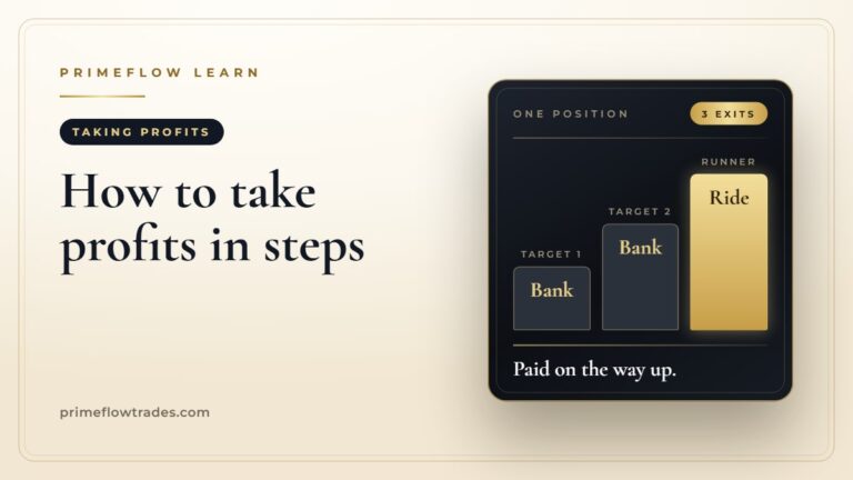 How to take profits on stocks in steps: first target, second target and a runner